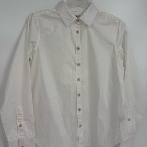 Faherty Shirt Women’s Size XS Top Cotton Button Up Collared White Long Sleeve - Picture 4 of 10